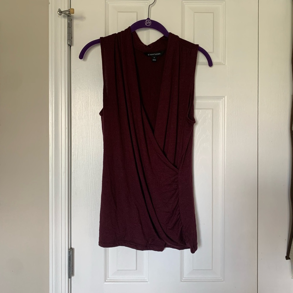 Faux wrap blouse